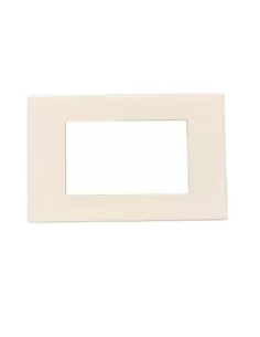 Vimar 08657.Z 3-Module Snap Resin Plate, White, Without Pre-Drilling